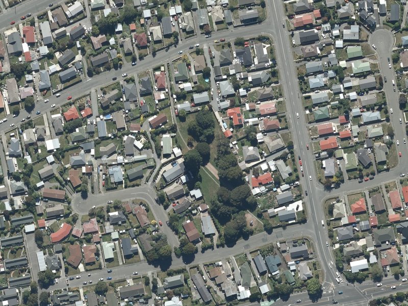 aerial view of Springmead Park and the ground around it