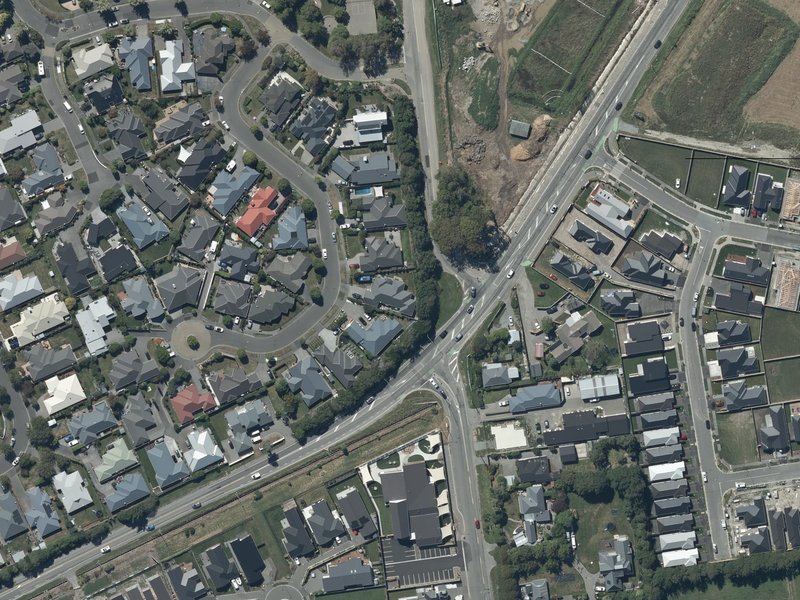 aerial view of Sparks Road Landscape Reserve and the ground around it