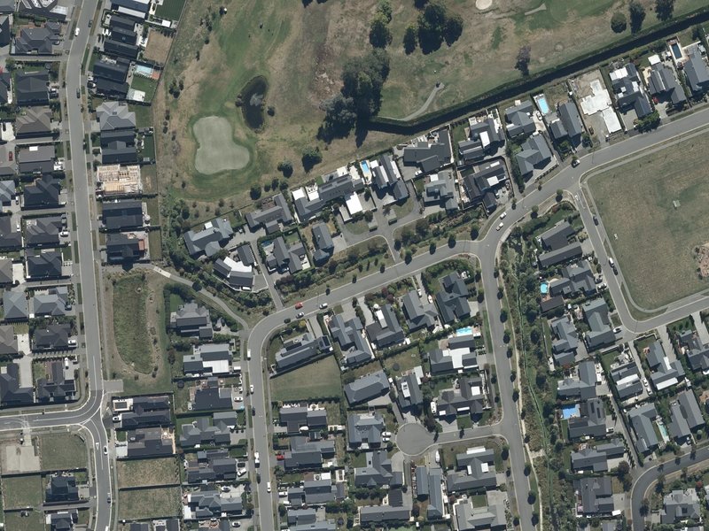 aerial view of Waterstock 3 Drainage Reserve and the ground around it