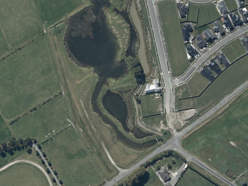 aerial view of Creamery Ponds and the ground around it