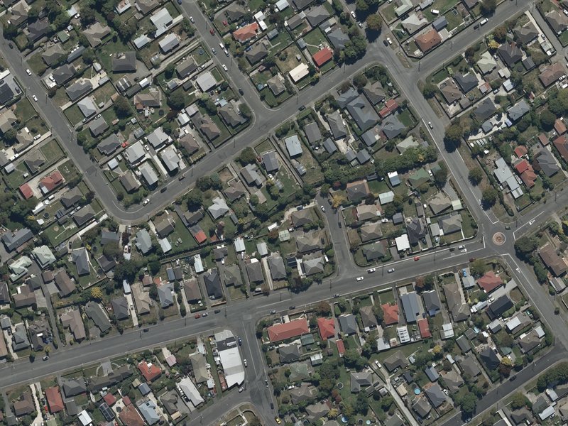 aerial view of Dudley Creek Waterway and the ground around it