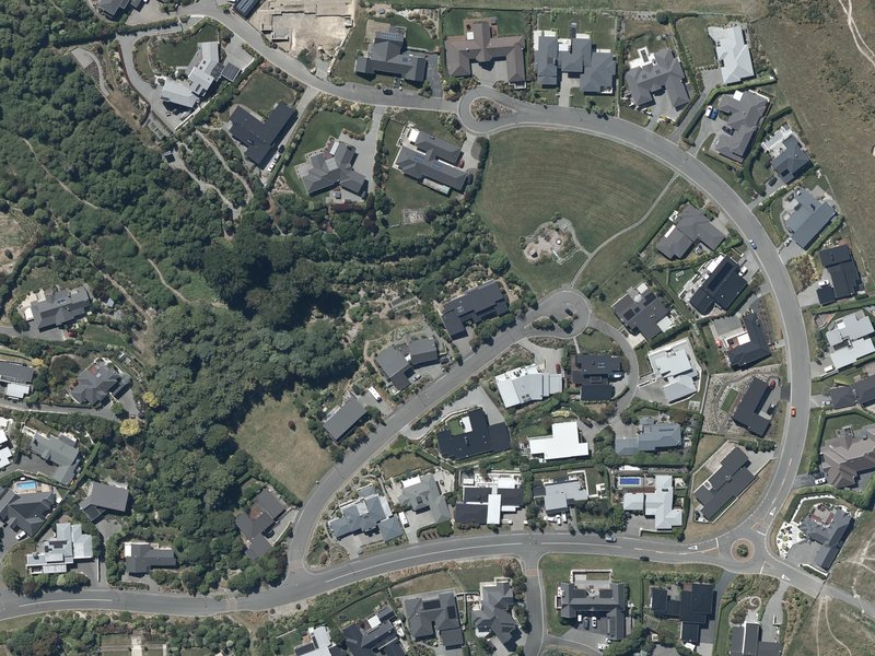 aerial view of Quarry Hill Reserve and the ground around it
