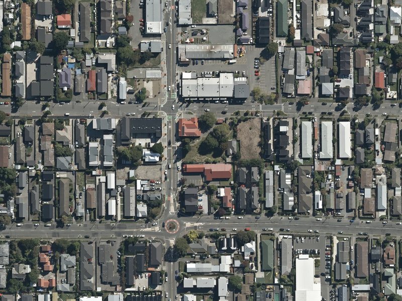 aerial view of Doris Lusk Corner and the ground around it