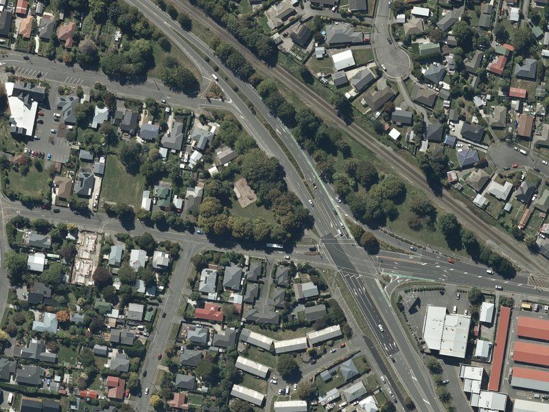 aerial view of Monro Playground and the ground around it