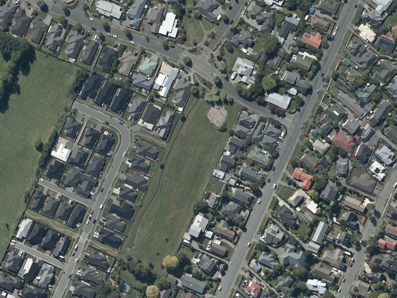 aerial view of Talbot Reserve and the ground around it