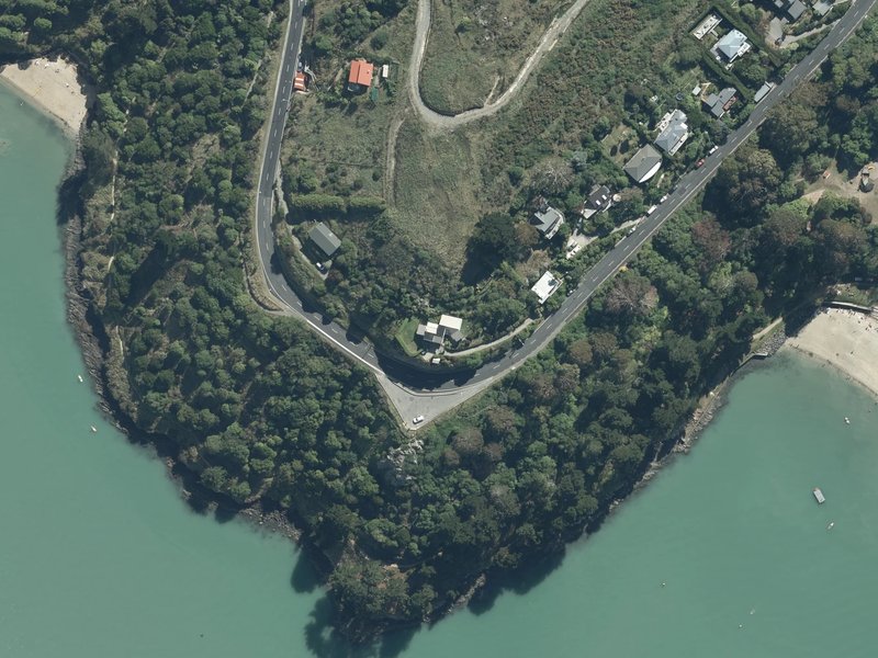 aerial view of Corsair Bay Reserve and the ground around it