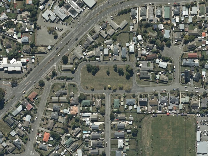 aerial view of Nicholas Playground and the ground around it