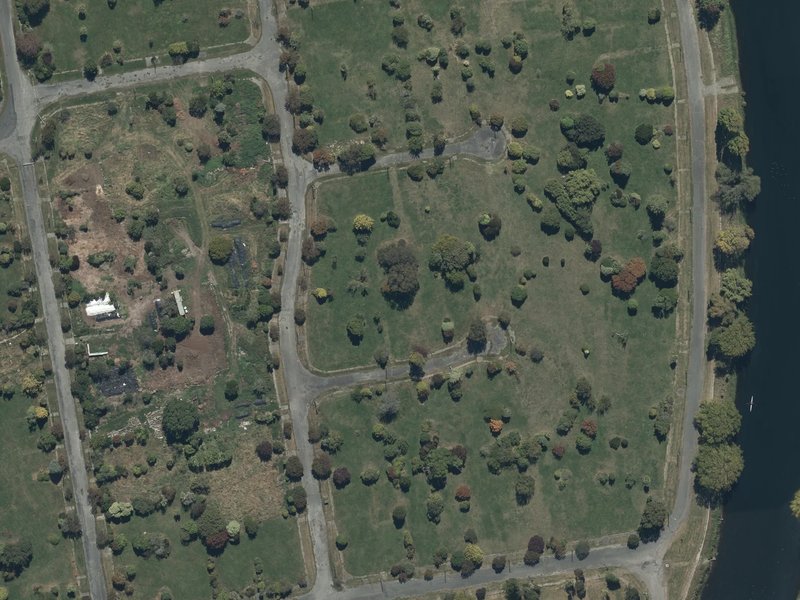 aerial view of Avon Riverbank True Left and the ground around it