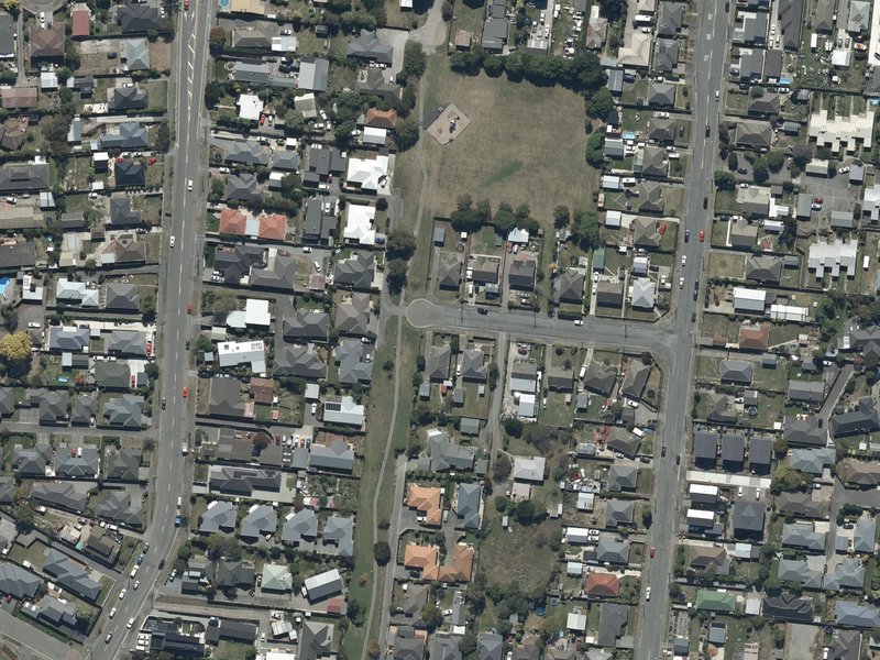 aerial view of Robin Playground and the ground around it