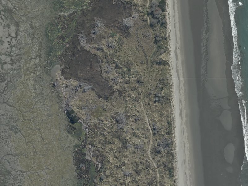 aerial view of Brooklands Spit and the ground around it