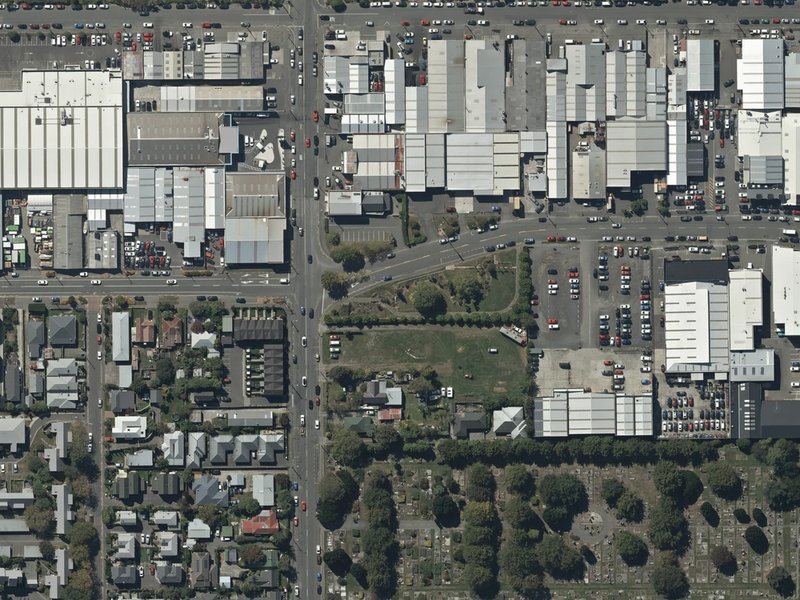 aerial view of Disraeli Reserve and the ground around it