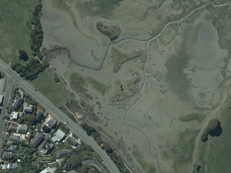 aerial view of Mccormacks Bay and the ground around it