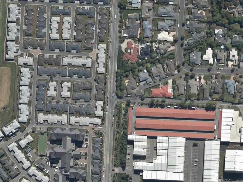 aerial view of Cavendish Stream Landscape Reserve and the ground around it