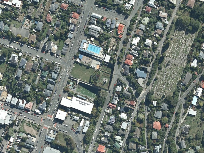 aerial view of Oxford Street Reserve and the ground around it