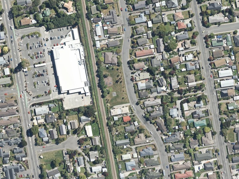 aerial view of Kowhai Avenue Reserve and the ground around it