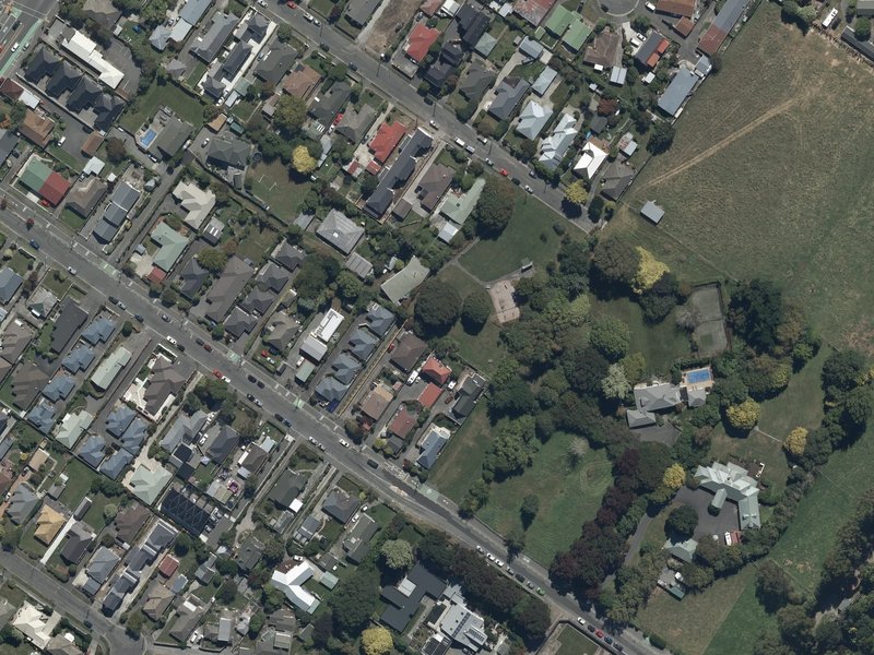 aerial view of Shearer Playground and the ground around it
