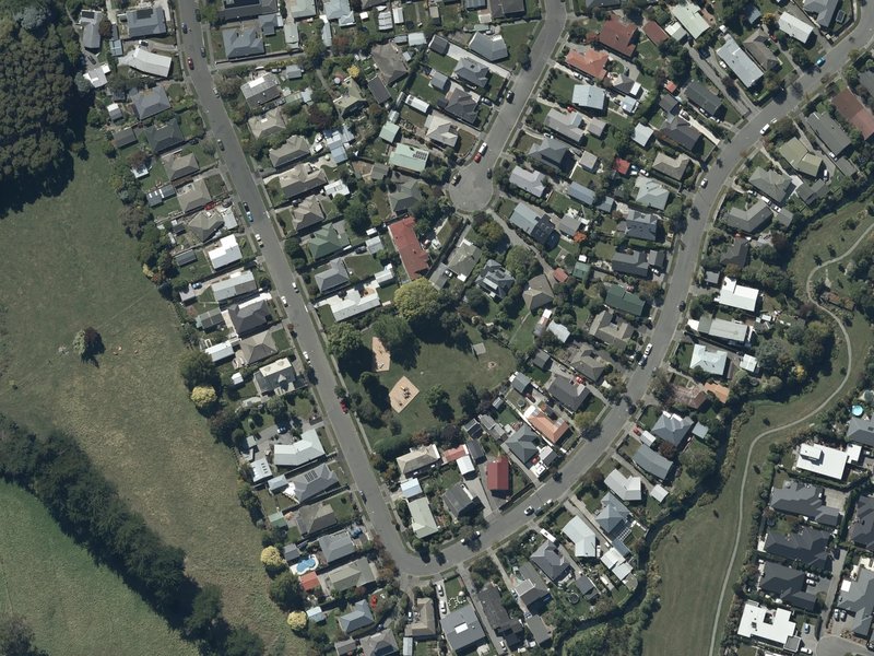 aerial view of Waipara Playground and the ground around it