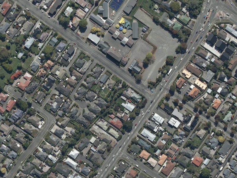 aerial view of Withers Family Park and the ground around it