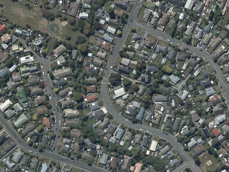 aerial view of Wales Kindergarten Reserve and the ground around it