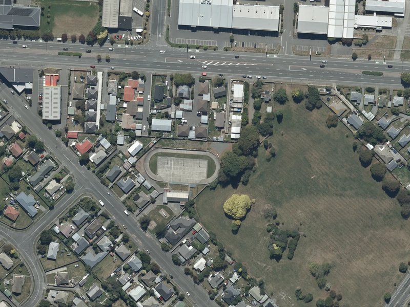aerial view of Rollerdrome Reserve and the ground around it