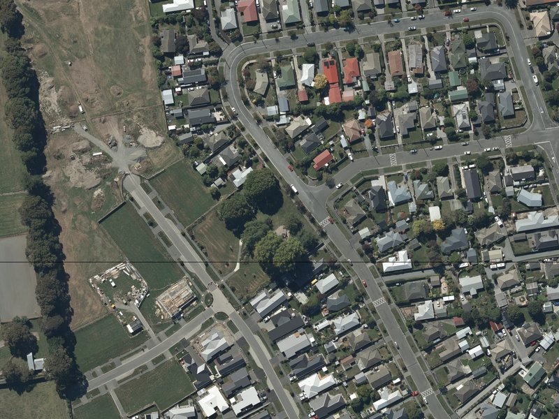 aerial view of Kaiwara Reserve and the ground around it