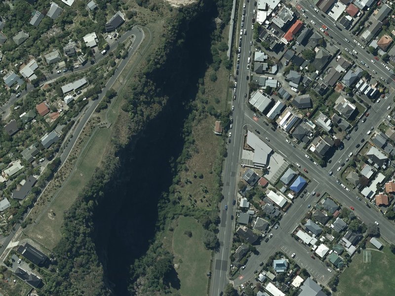 aerial view of Sumner Croquet Reserve and the ground around it