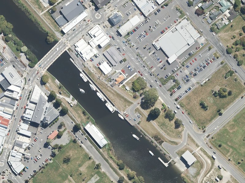 aerial view of Tom Ayers Reserve and the ground around it
