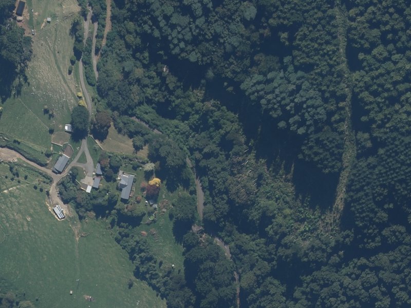 aerial view of Whites Streamside Strip and the ground around it