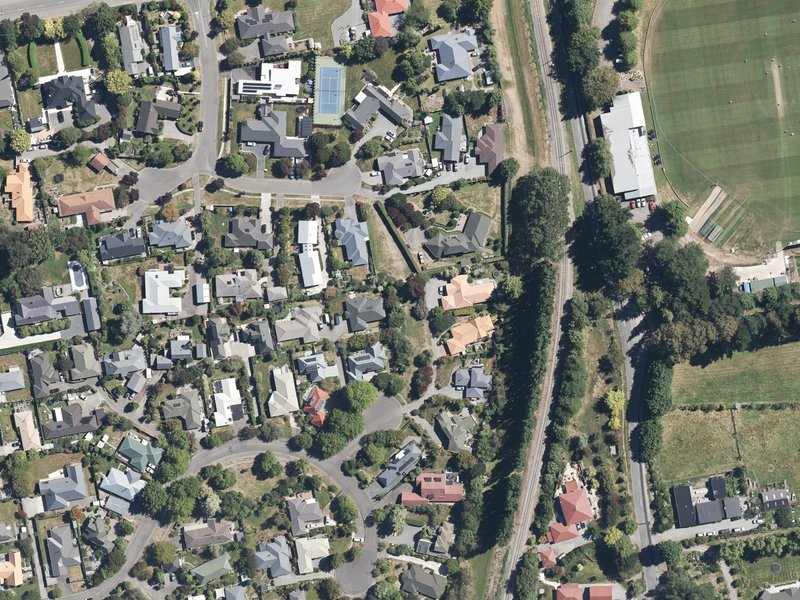 aerial view of Bridget Lane Reserve and the ground around it