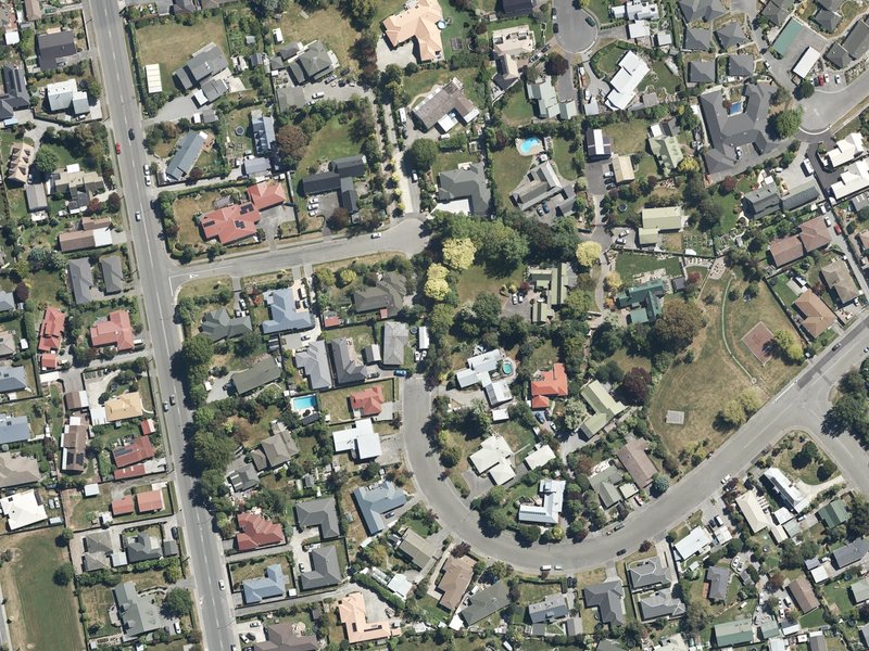 aerial view of Parkhouse Drive Accessway and the ground around it