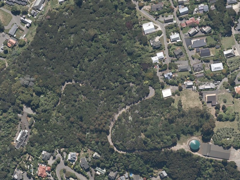 aerial view of L'aube Hill Reserve and the ground around it