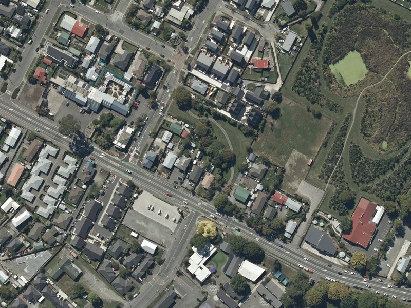 aerial view of Mary Dixon Park and the ground around it