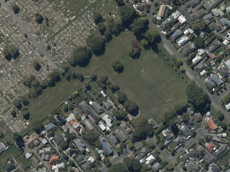 aerial view of Somerfield Park and the ground around it