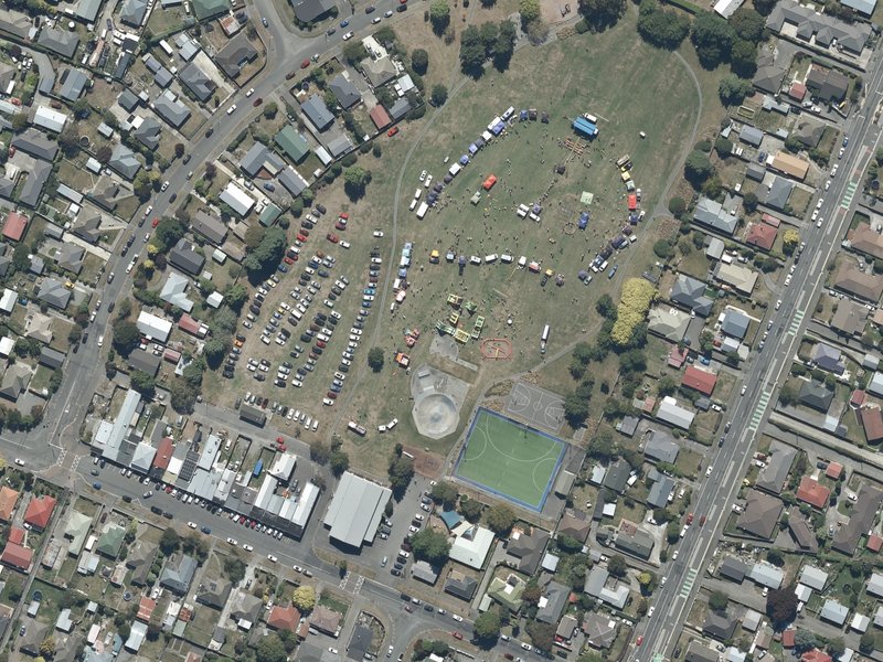 aerial view of Wycola Park and the ground around it