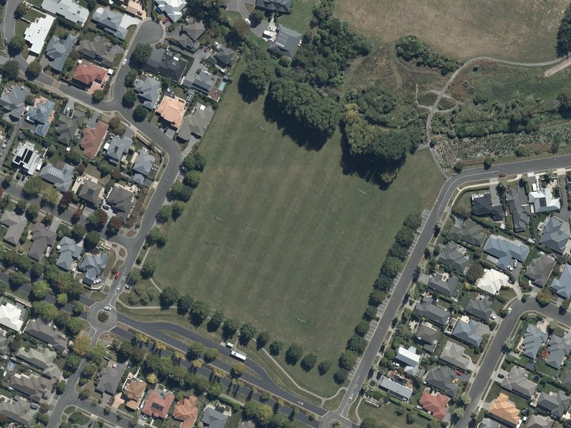 aerial view of Northwood Park and the ground around it