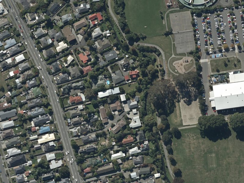 aerial view of Hoon Hay Scouts Reserve and the ground around it