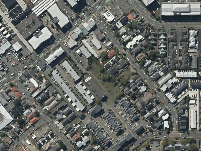 aerial view of Mountfort Park and the ground around it