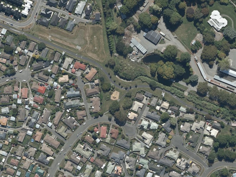 aerial view of Peebles Reserve and the ground around it