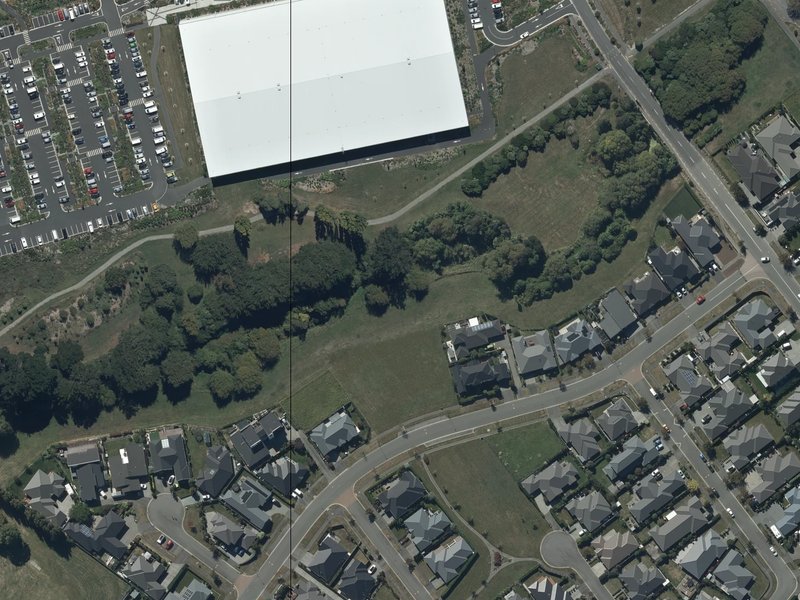 aerial view of Heathcote Esplanade Reserve and the ground around it