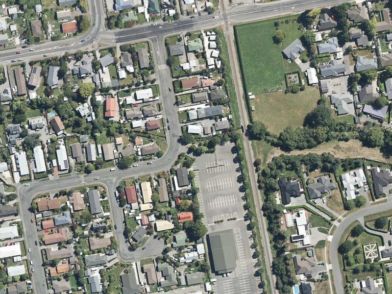 aerial view of Newnham Street Reserve and the ground around it