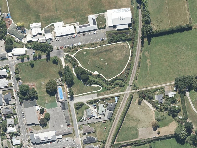 aerial view of Hegan Reserve and the ground around it