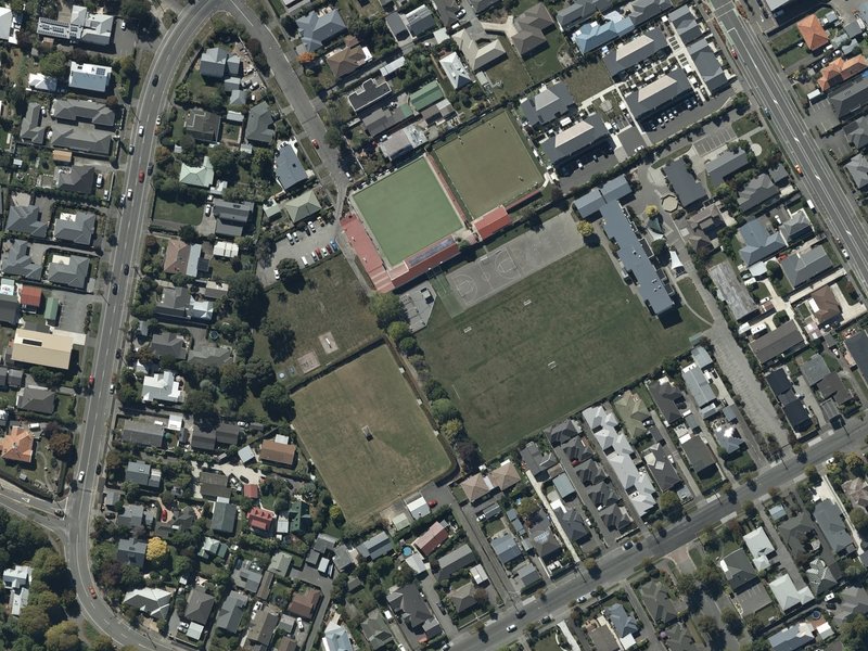 aerial view of St Martins Park and the ground around it