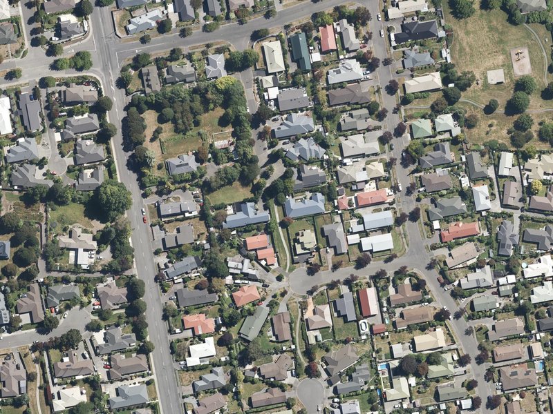 aerial view of Rex Place Reserve and the ground around it
