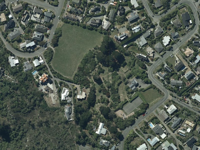 aerial view of Old School Reserve and the ground around it