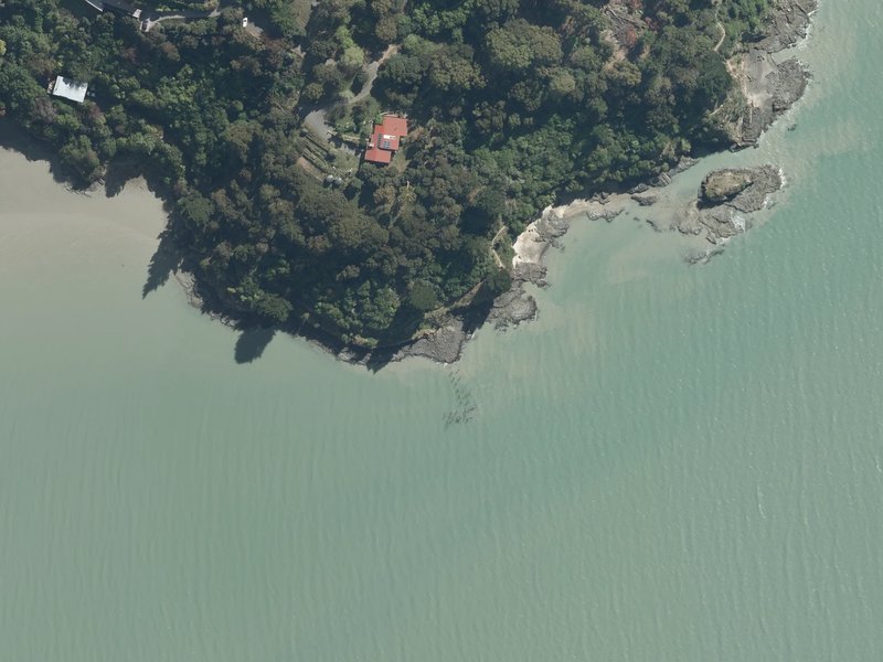 aerial view of Sandy Beach Reserve and the ground around it
