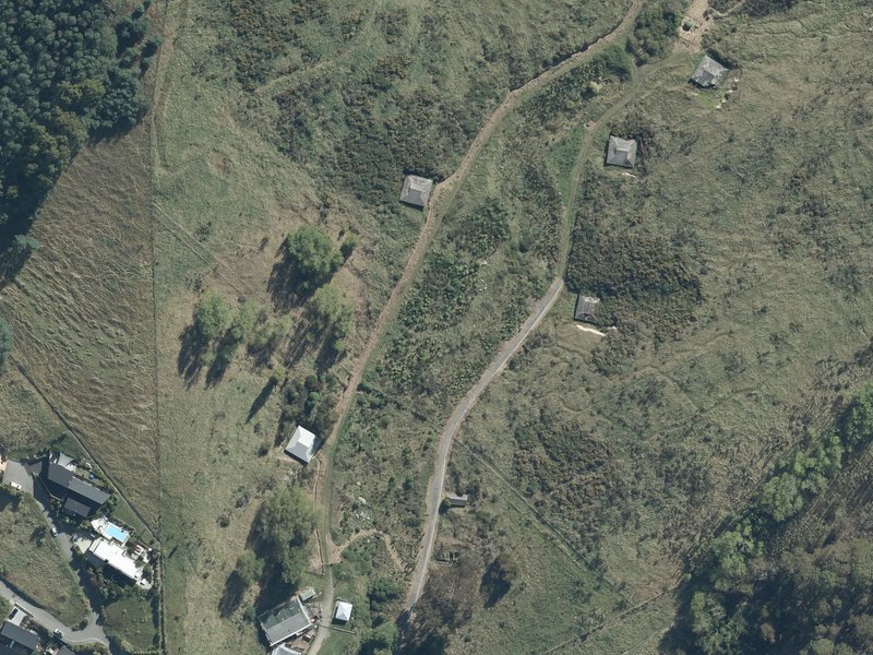 aerial view of Hmnzs Steadfast and the ground around it