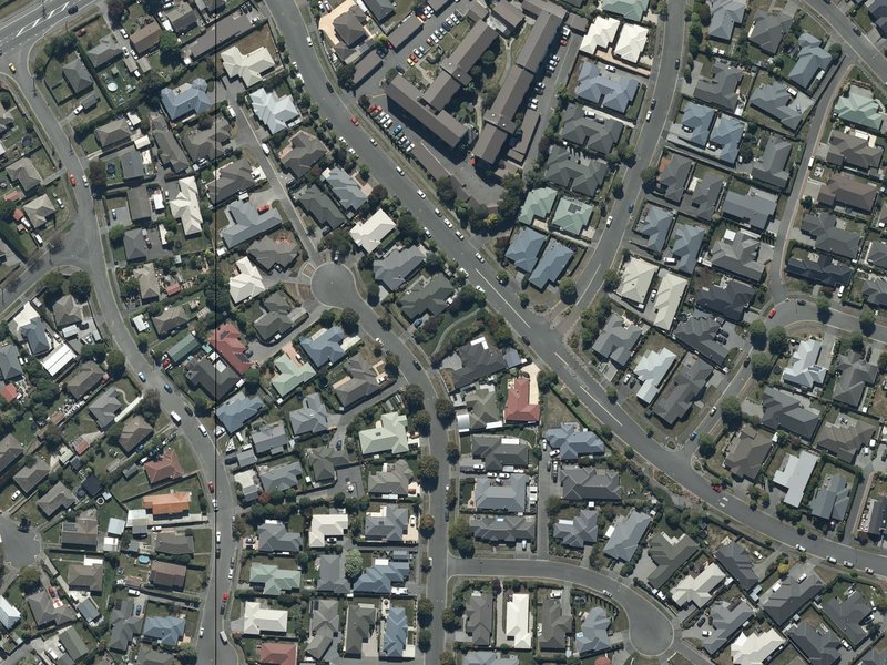 aerial view of Sioux Reserve and the ground around it