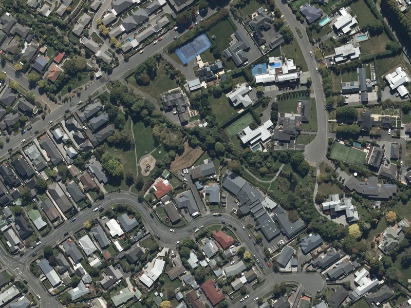 aerial view of Erica Playground and the ground around it