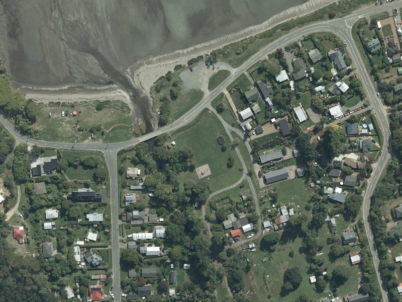 aerial view of Purau Recreation Ground and the ground around it