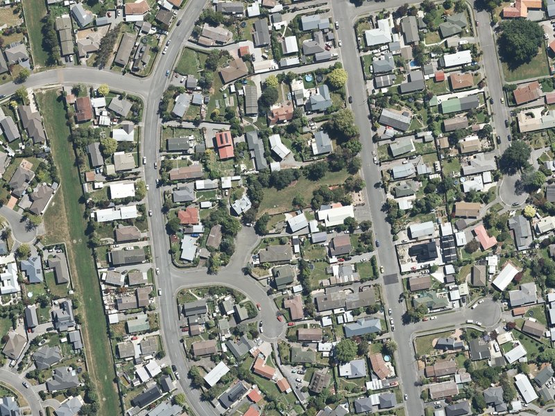 aerial view of Bush Street Reserve and the ground around it